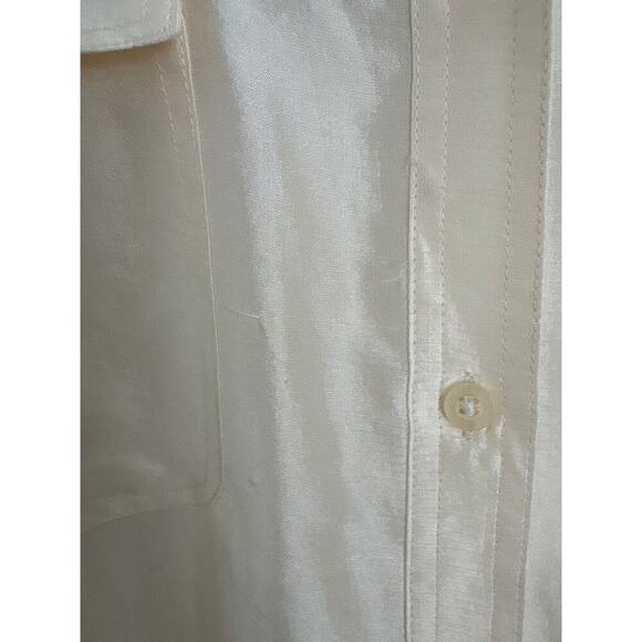 Ralph Lauren 100% Silk Shirt | NWT Size 14 Cream Ivory Blouse Workwear - Picture 5 of 5